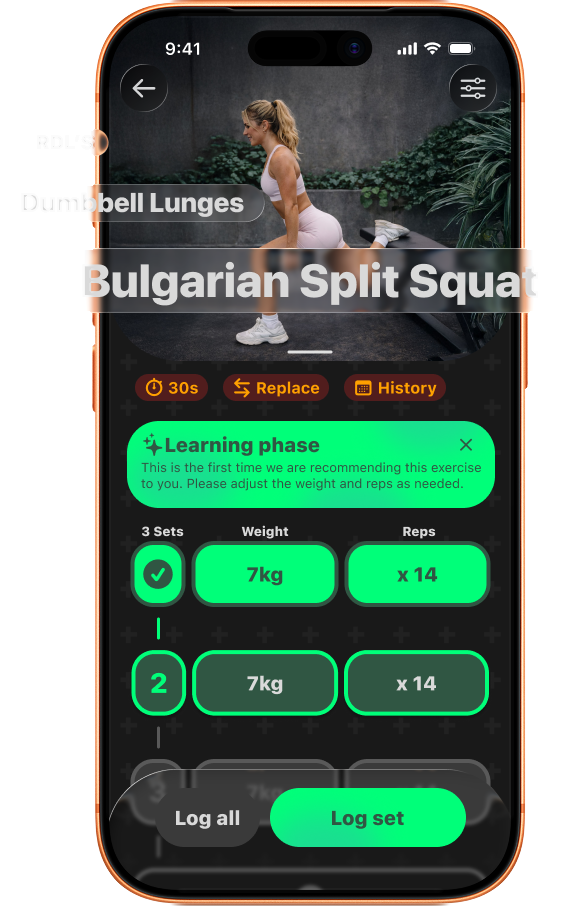 Bod AI workout detail screen with exercise guidance