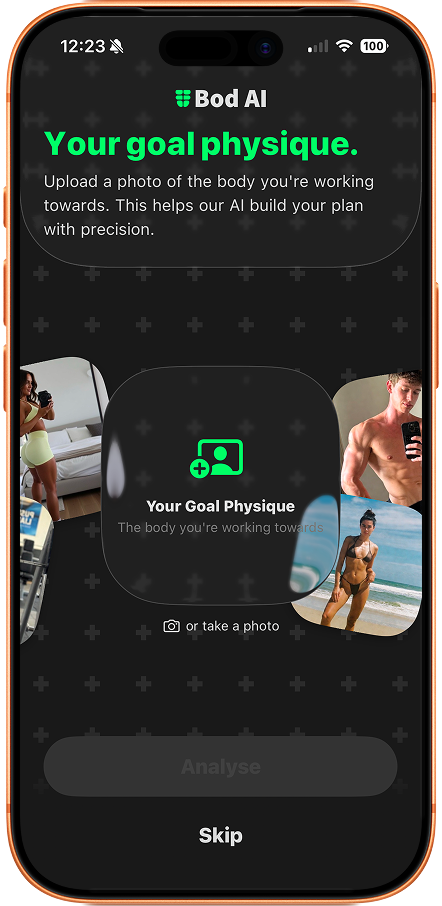 Bod AI plan ready screen showing personalized goal physique